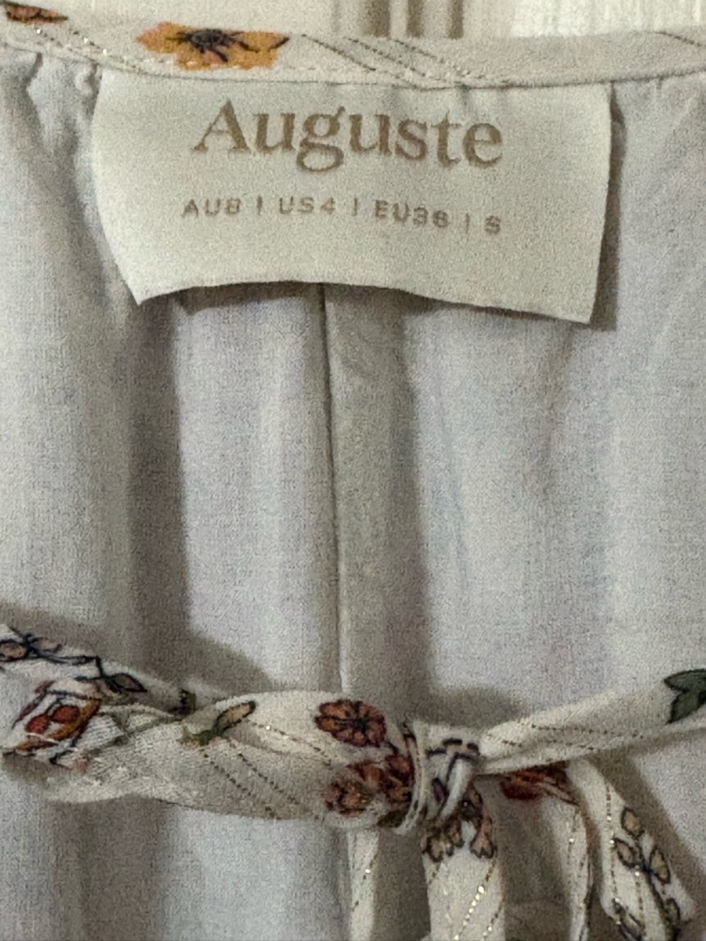 Auguste the Label Carlota Floral Print Cotton Mini Dress Sz 4 NWOT - Picture 6 of 10